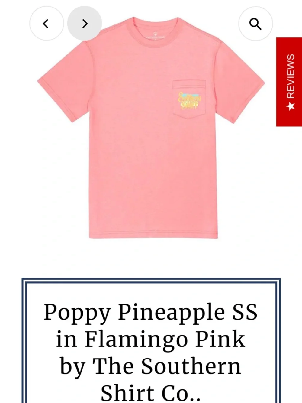 Southern Shirt Co. Poppy Pineapple Size Large Flamingo Pink Women’s - Picture 2 of 4